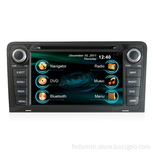 7 Inch TFT LCD Touch Screen Car DVD GPS Navigation System for Audi A3 with Bluetooth+Radio+iPod+Video